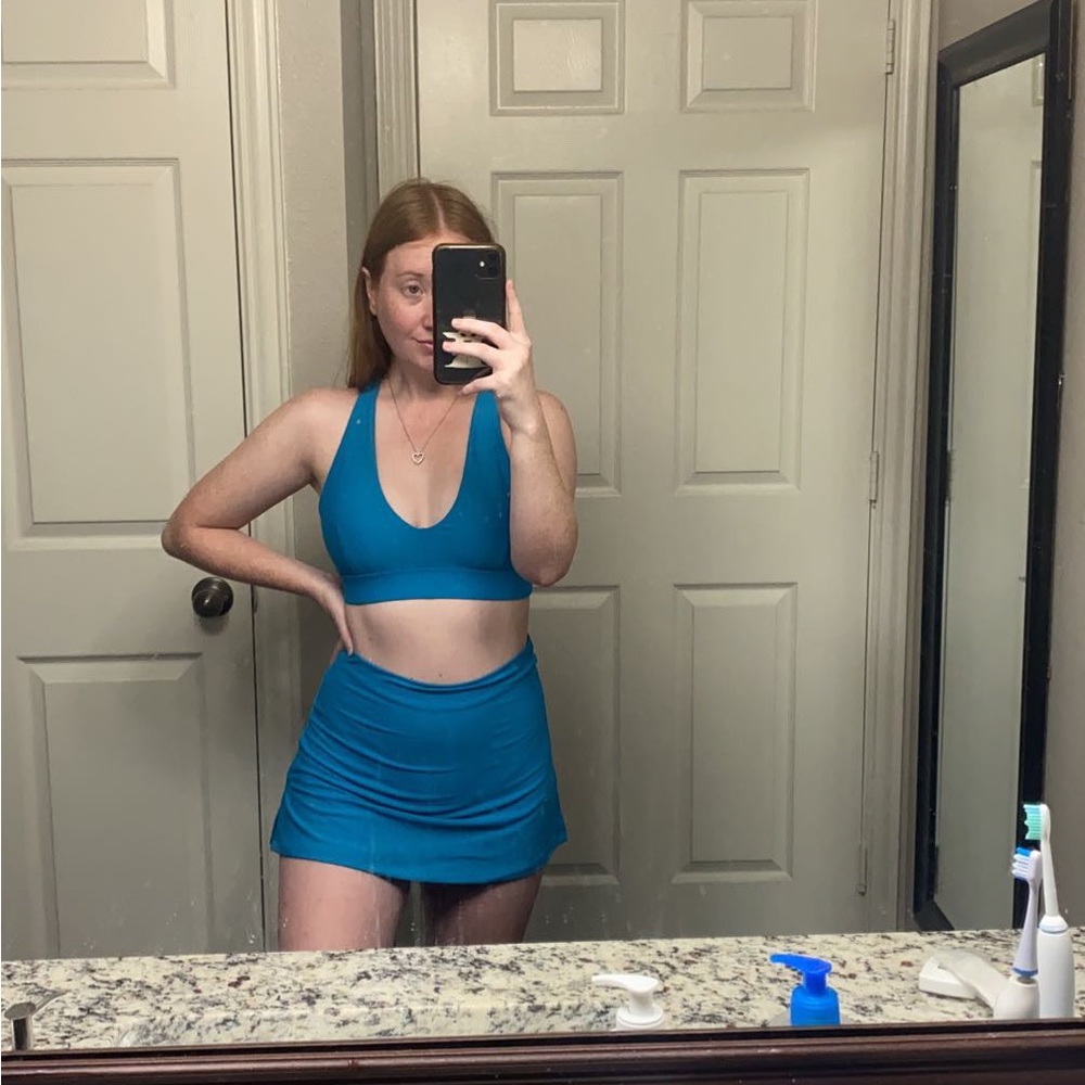 Skatie matching sports bra and skirt